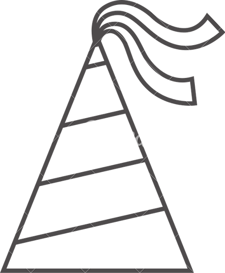 Birthday Hat Drawing At Getdrawings Com Free For Personal - Outline Image Of Birthday Cap (454x550)