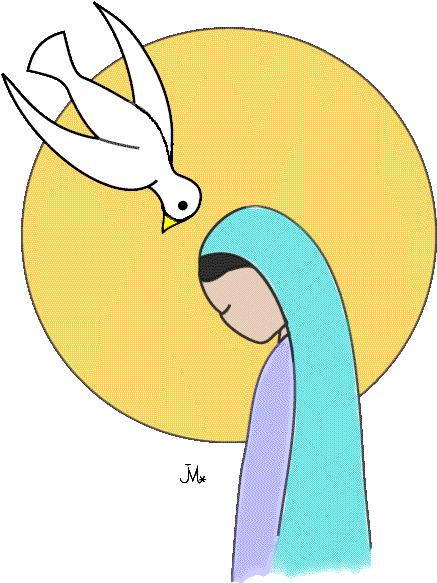 Confirmation - Clipart - Symbols Of The Annunciation (484x692)
