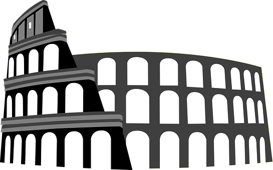 Coliseum Colosseum Rome Landmark Famous Ar - Colosseum Vector Png (545x340)