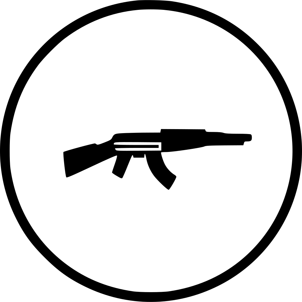 Army Danger Gun Guns Machine Shot War Comments - Circle Gun Icon Png (980x980)