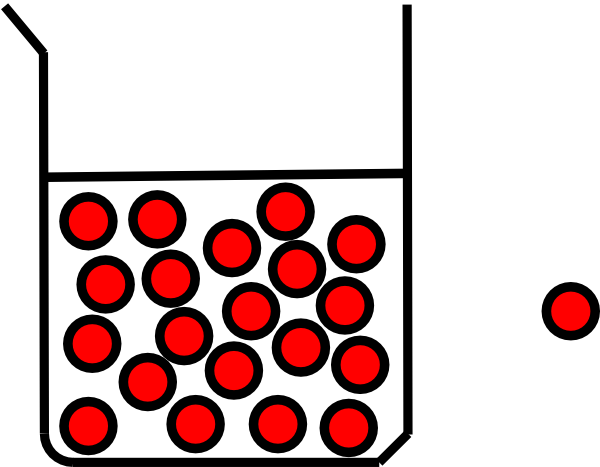 Beaker With Molecules Clip Art - Water Molecules In A Beaker (600x467)