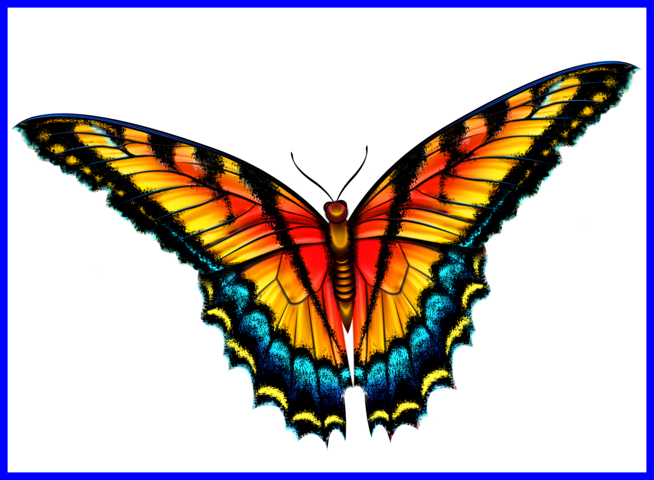 Unbelievable Butterfly Png Printables And Clip Art - Smokey Mountain Butterflies In Field License Plate (1310x962)