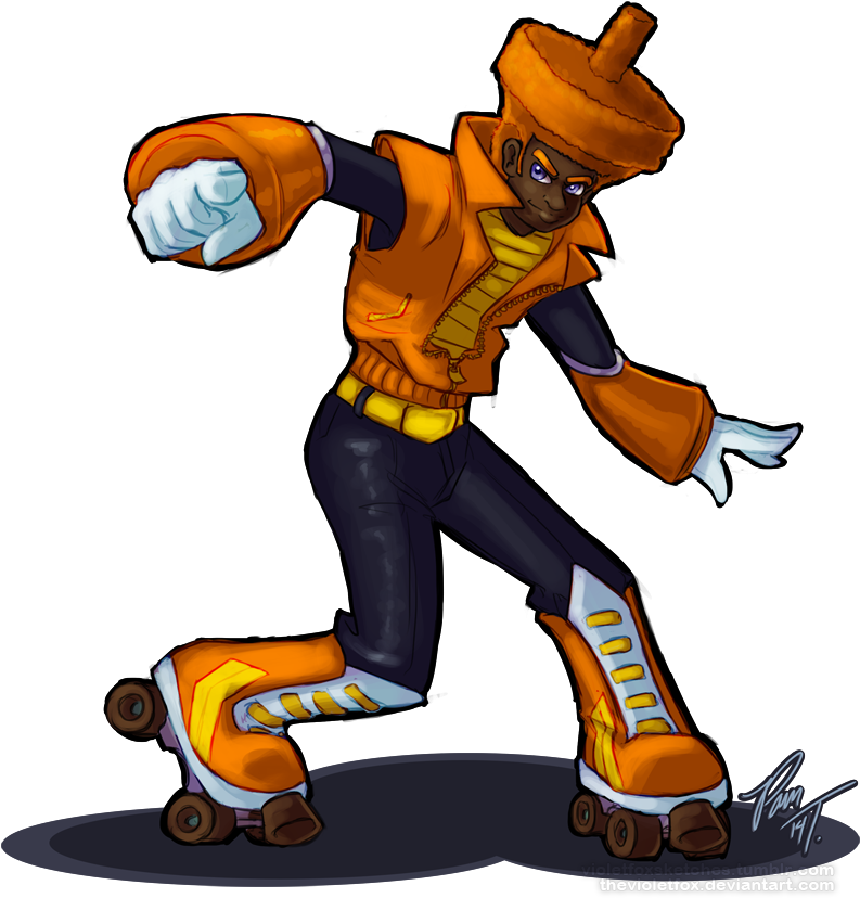 80's Roller Disco Top Man By Thevioletfox - Cartoon (850x1100)