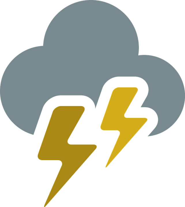 Thunder And Lightning Clipart 24, Buy Clip Art - Donner Clipart (642x720)