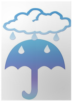 Póster Nube De Lluvia Y Paraguas Clipart • Pixers® - Clip Art (400x400)