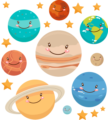 Wall Colour - Planetas Astronautas Png (374x413)