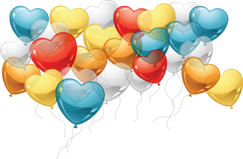 Heart Balloons - Gifs De Aniversário Com Balões (800x525)