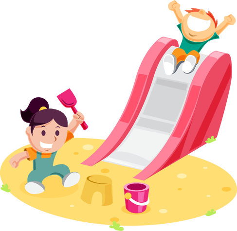 International Preschool “ - Kids In A Park Png (487x475)