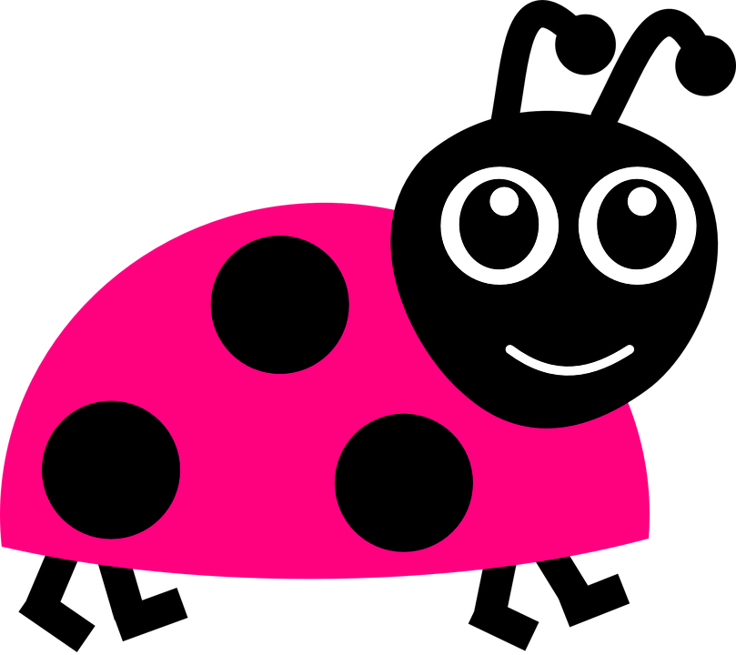 Collection Of Cute Ladybug Clipart - Pink Lady Bug (809x720)