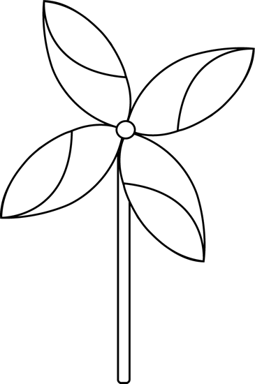 Black And White Spring Pinwheel - White (365x550)