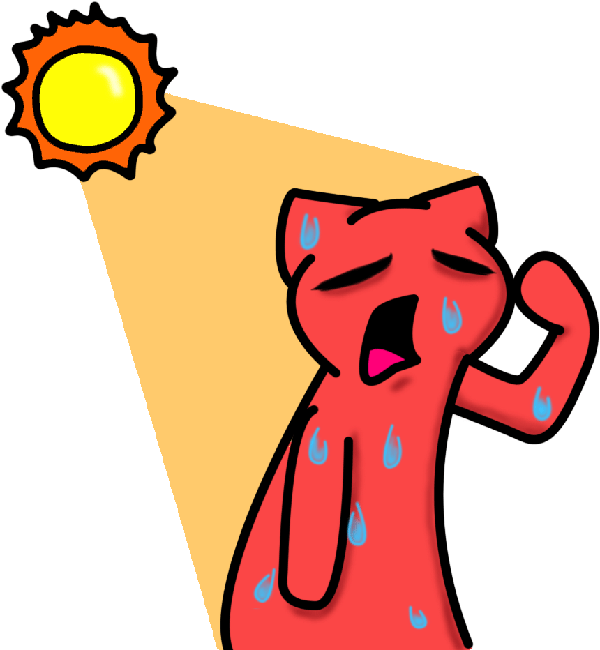 Hot Weather Sticker For Ios Android Giphy Rh Giphy - Hot Weather Cartoon Gif (1020x1020)