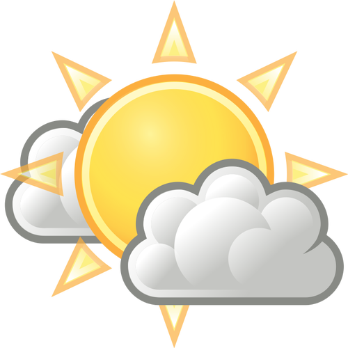 Sunny Clipart Mainly - Partly Cloudy (500x500)