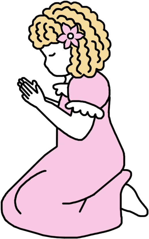 Praying Girl Christian Religious Prayer Plaque Gift - Illustration (1000x1000)