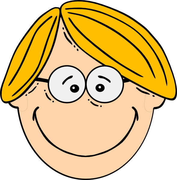 Blonde With Glasses Cartoon (708x720)