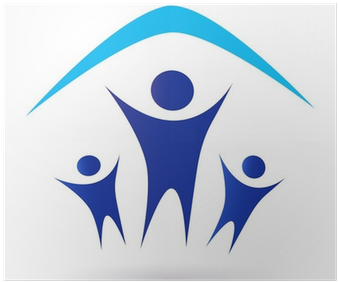 Póster Familia Y El Icono De Azotea De La Casa Aislada - Yes I Can, (si, Yo Puedo) By Catherine Fuchsel (400x400)