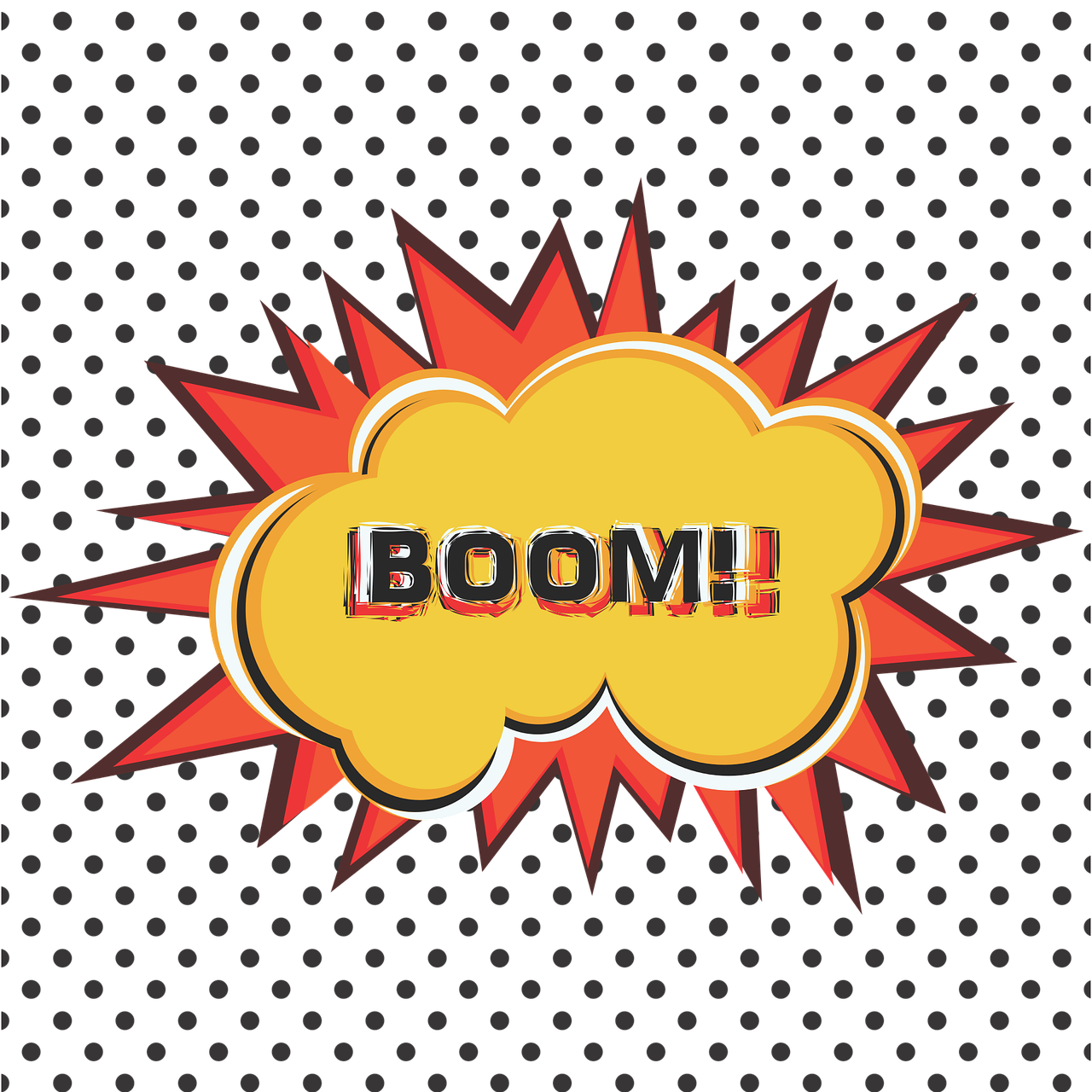 Explosion, Exploding, Pop Art, Boom, Explode, Cartoon - Pop Art Transparent Background (1280x1280)