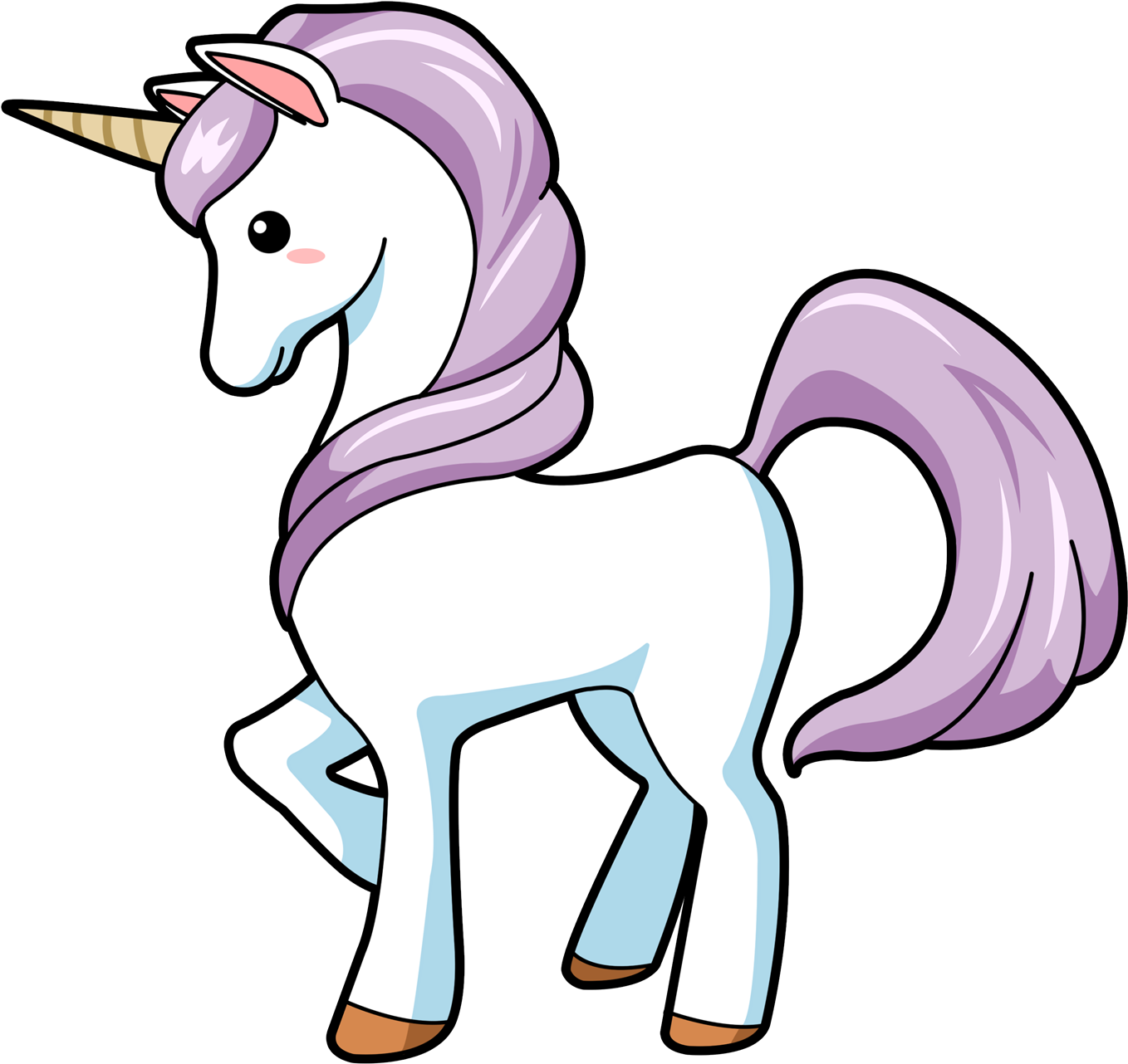 Public Domain Clip Art Animals - Unicorn Png (1500x1414)