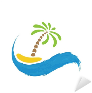 Vinilo Pixerstick Palma Tropical En La Isla Con El - Island (400x400)