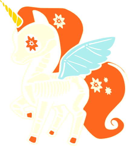 Misc, Personal Use, Sugar Skull Flying Unicorn Rab, - Misc, Personal Use, Sugar Skull Flying Unicorn Rab, (427x485)