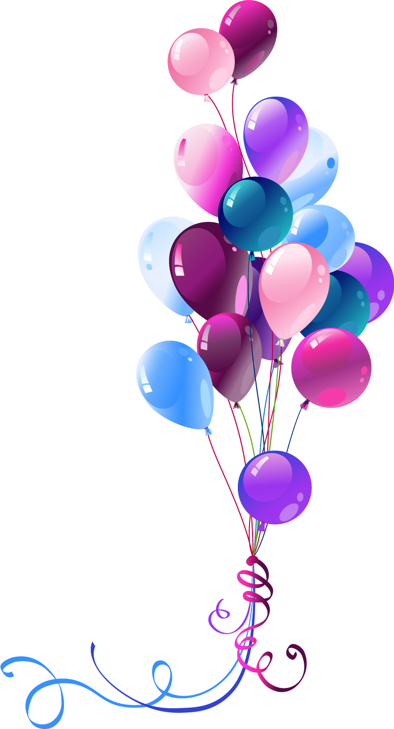 Happy Birthday To You Balloon Clip Art - Balloons Png (777x1439)