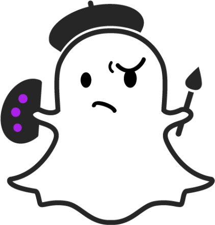 Snapchat Painter Ghost Transparent Png - Snapchat Ghost Transparent Background (604x468)