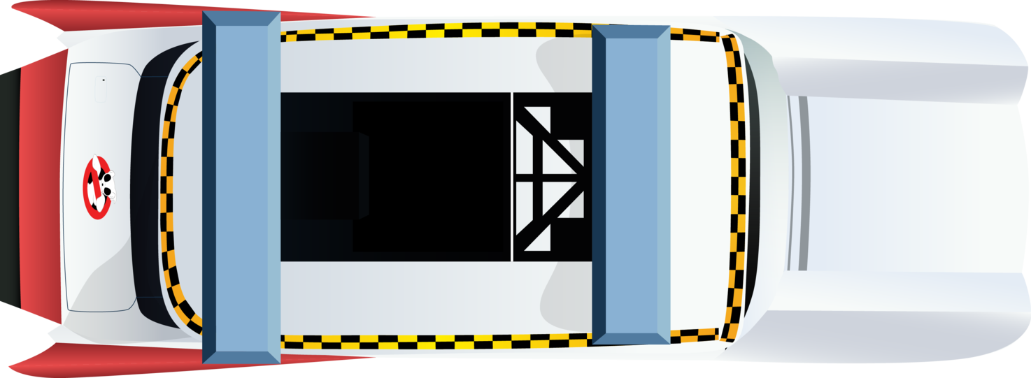 Pony Ghostbusters - Ghostbusters Car Top View (1474x541)