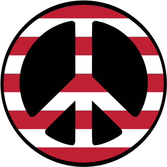 Peace Sign Clipart Cnd - Flag (555x555)