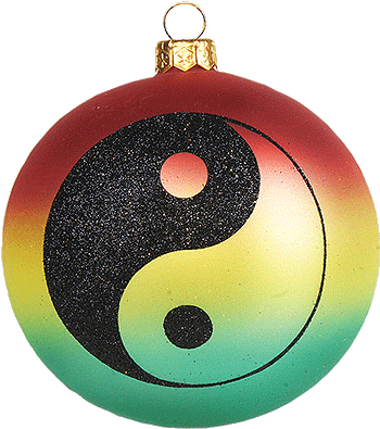 10cm Ball Jing-jang Sign - Christmas Ornament (361x400)