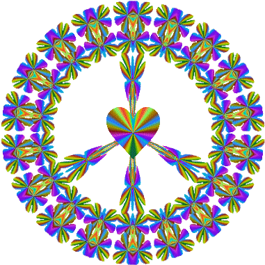 The Peace Sign, Colorful Peace Signs And Animated Clip - Animated Peace Sign (400x402)