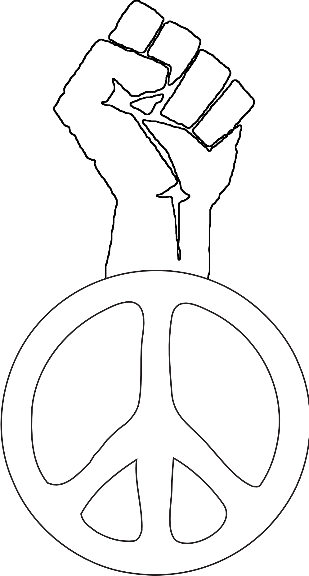 Drawn Fist Black Power Fist - Bioshock A Man Chooses A Slave Obeys (999x1880)