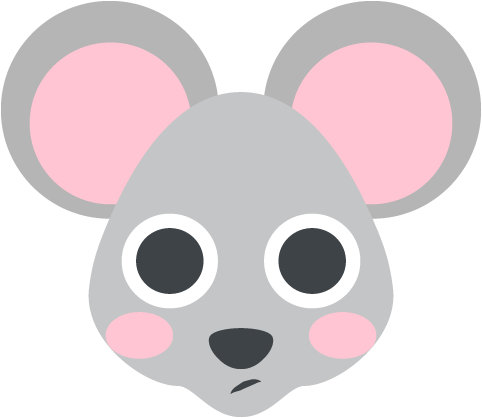 Mouse Face Emoji Vector Icon - Mouse Emoji (512x512)