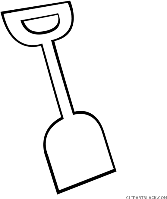 Shovel Outline Tools Free Black White Clipart Images - Beach Stuff In Black And White (700x700)