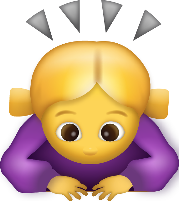 Download Png - Man Bowing Emoji Png (572x640)