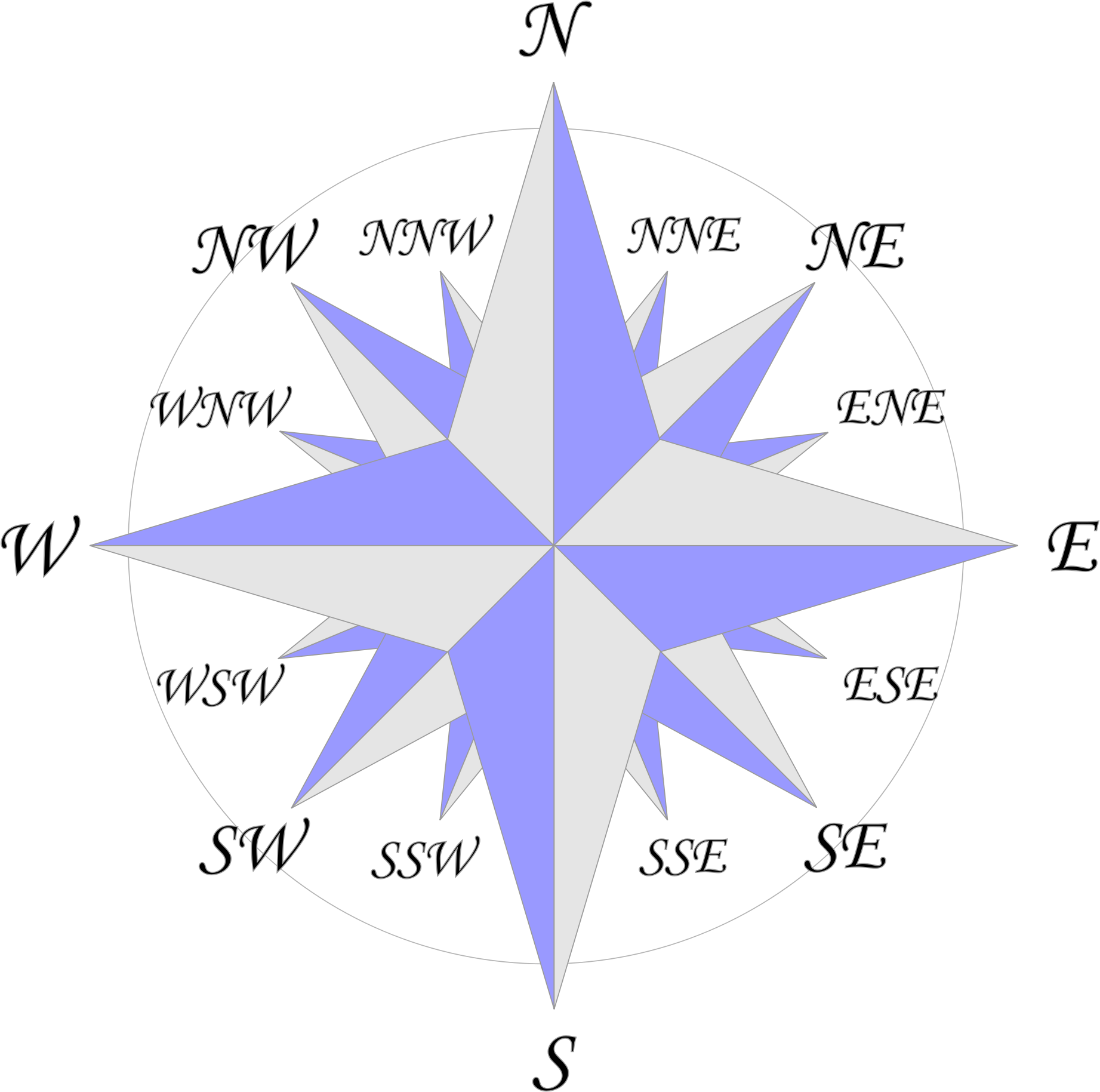 Open - Compass Rose 16 Points (2000x2000)