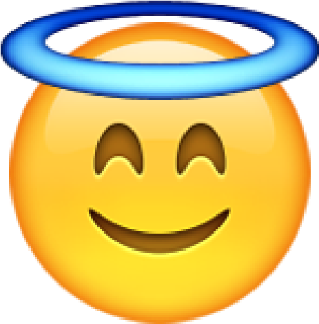 Emoji Iphone Text Messaging Sticker Smile - Apple Halo Emoji (501x501)