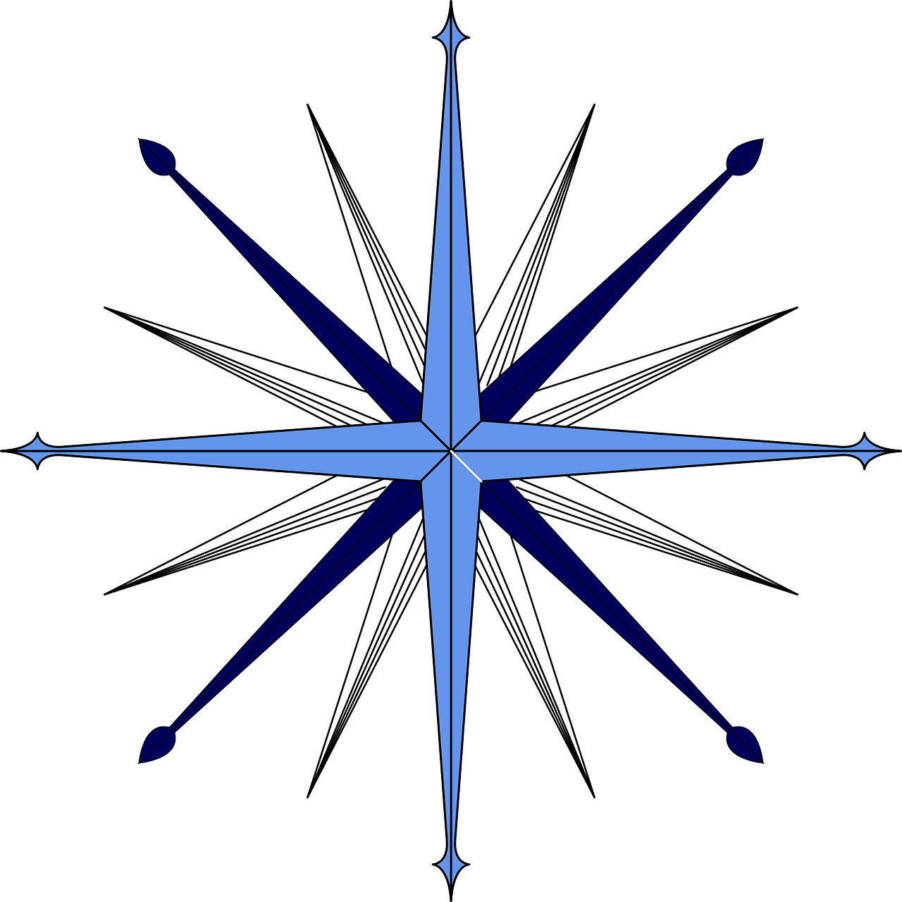 Compass Rose Sky East West Png Image - Origin On A Coordinate Plane (1280x1280)