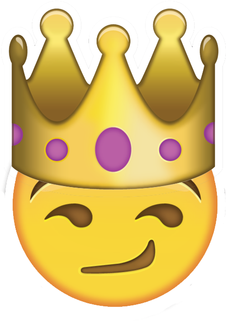 Emoji Sticker Emoticon T-shirt Iphone - Crown Emoji (565x753)