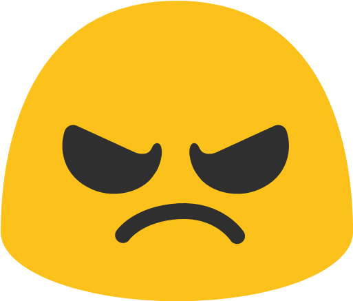 Emoji Angry Face Android Angry Smilies Iphone - Angry Google Emoji Png (512x512)