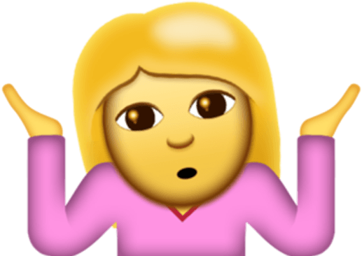The Shrug Emoticon ¯\ /¯ Gets The Emoji Treatment - Don T Know Emoji Girl (796x398)