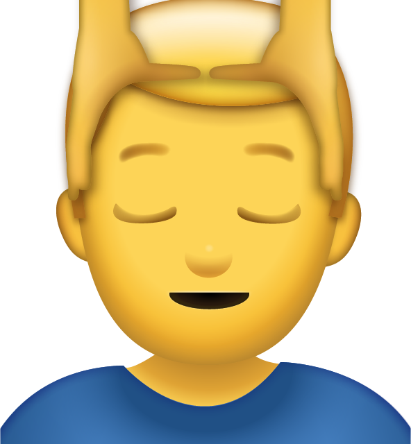 Man Getting Massage Iphone Emoji Jpg - Iphone Emoji Relax (592x640)