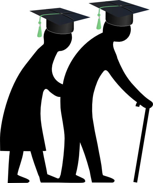Graduation Clipart Senior - Maintenance And Welfare Of Parents And Senior Citizens (498x595)