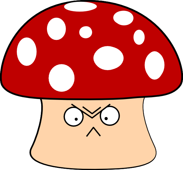 Angry 2 Clip Art At Clker - Smurf Mushroom Png (600x558)