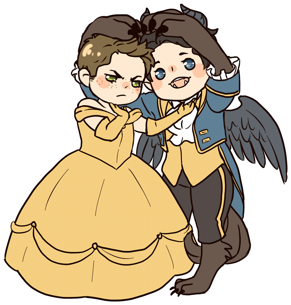 Beauty And The Beast - Cartoon (1280x1365)