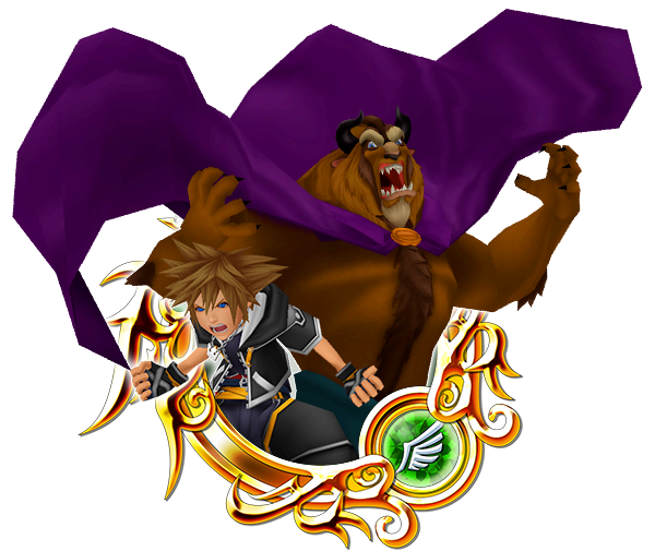 Sora & Beast - Kingdom Hearts Key Art 12 (600x505)