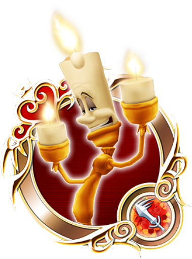 Beauty And The Beast The Castle's Maitre D' - Kingdom Hearts Medal Base (409x529)