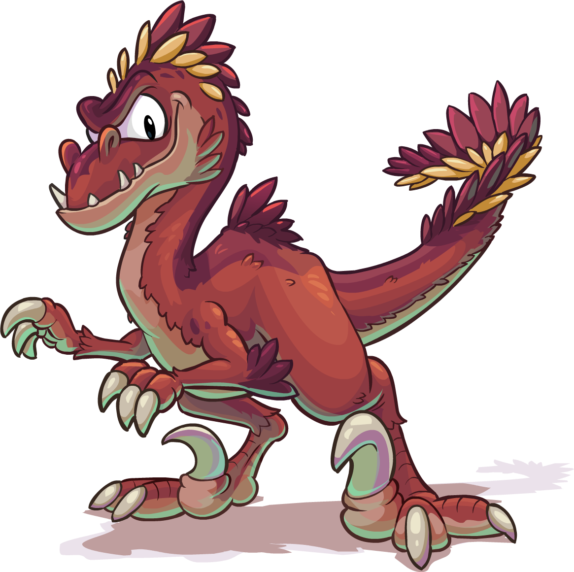 Club Penguin To Bring Back Blue Crystal Puffles Coins - Club Penguin Prehistoric Party 2014 Raptor (1165x1161)