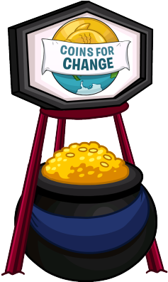 En Casi Todas Las Salas De Club Penguin Esta Un Centro - Coins For Change (319x396)