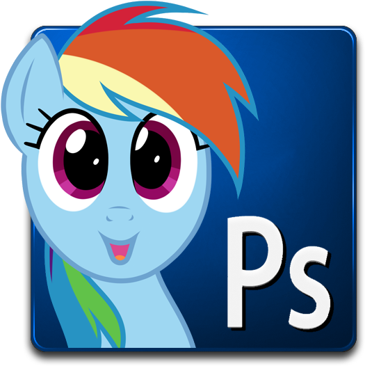 Rainbow Dash Photoshop Icon By Rhubarb-leaf - Cartoon (565x565)
