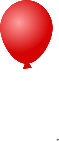 Ballon Red Beach Clip Art At Clker - Balloon (246x591)