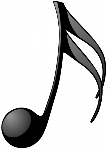 Quaver Musical Note Vector Drawing - Music Note Transparent Png (361x500)